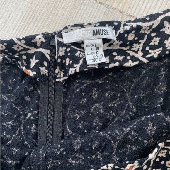 Amuse Society Printed Viscose High Waist Cropped Pants Size L - Picture 4 of 7